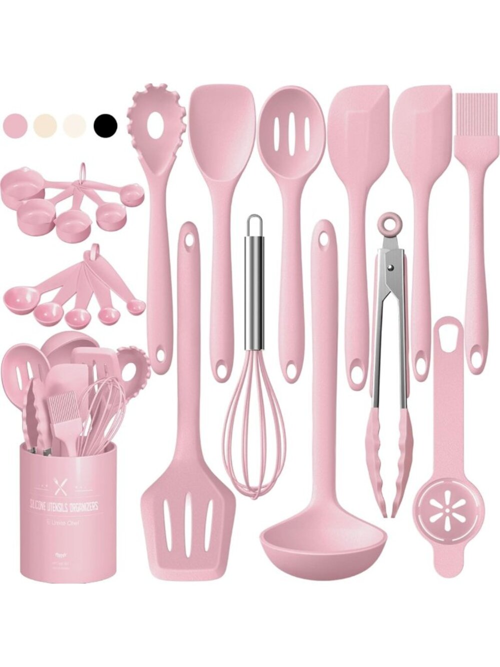 22-Piece Silicone Cooking Utensils Set | Heat Resistant, Dishwasher Safe